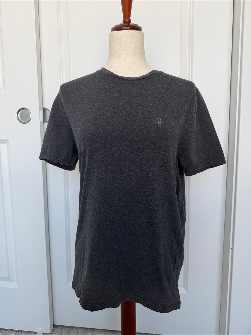All Saints Dark Gray Short Sleeve Crew Neck Tee